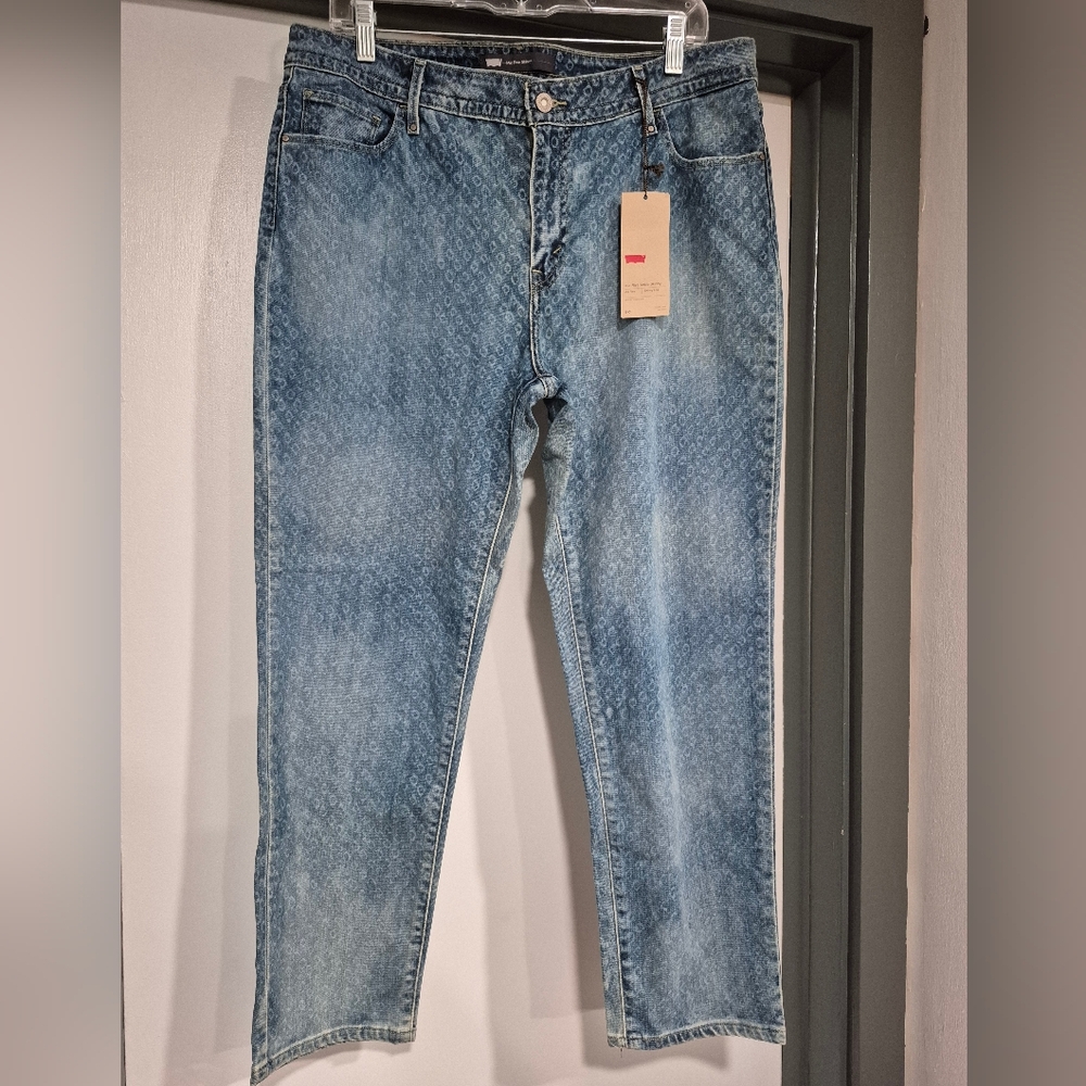 NWT Levis Mid Rise Ankle Skinny Pattern Jeans